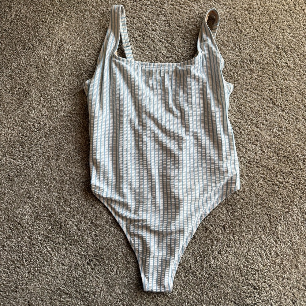 Old Navy Striped Swimsuit - White and Blue